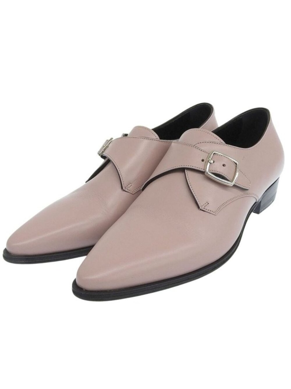 Celine Jacno Jacuno Monk Strap Leather Shoes Dress Pink 36.5 - Picture 2 of 10
